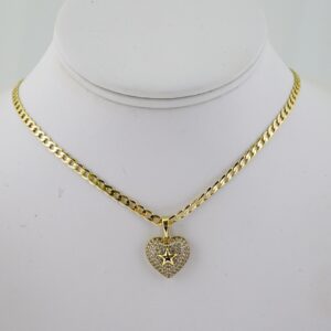 SET1805 Cadenas & Colgantes - Chain - Pendants - Zircon Stone - 14K Real Color - 3mmX45cm