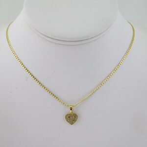 SET1810 Cadenas & Colgantes - Chain - Pendants - Zircon Stone - 14K Real Color - 2mmX45cm