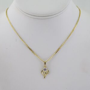 SET1812 Cadenas & Colgantes - Chain - Pendants - Zircon Stone - 14K Real Color - 2mmX50cm