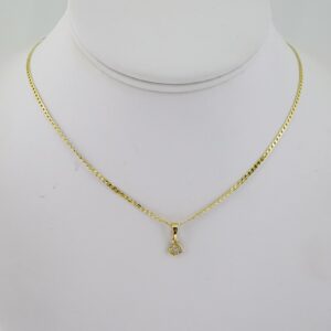 SET1815 Cadenas & Colgantes - Chain - Pendants - Zircon Stone - 14K Real Color - 2mmX45cm