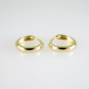 E2654 Earrings - Aretes -Plain - 14K Real Color