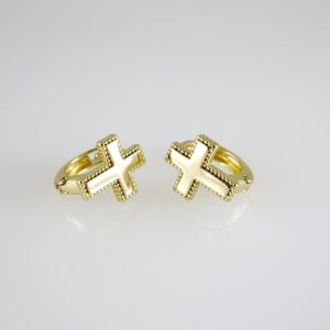 E2657 Earrings - Aretes -Plain - 14K Real Color