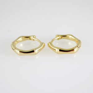 E2661 Earrings - Aretes -Plain - 14K Real Color
