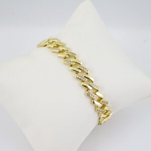 B1714 Bracelet - Pulseras - Zircon Stone - 14K Real Color
