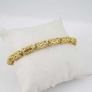 B1720 Bracelet - Pulseras - Zircon Stone - 14K Real Color