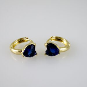 E2693 Earrings - Aretes - Zircon Stone - 14K Real Color