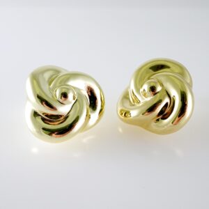 E2674 Earrings - Aretes -Plain - 14K Real Color