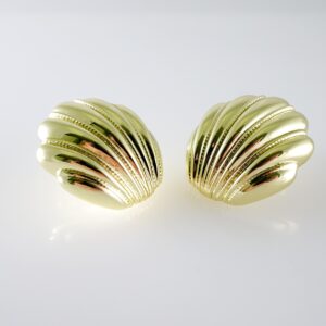 E2675 Earrings - Aretes -Plain - 14K Real Color