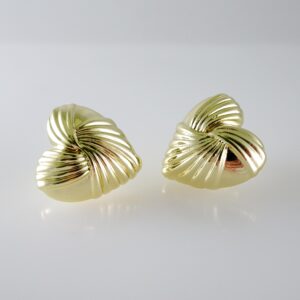 E2676 Earrings - Aretes -Plain - 14K Real Color