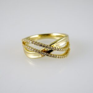 R853 RING - ANILLO - Zircon Stone - 14K Real Color