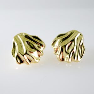 E2677 Earrings - Aretes -Plain - 14K Real Color