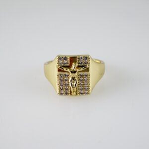 R856 RING - ANILLO - Zircon Stone - 14K Real Color