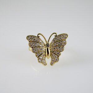 R857 RING - ANILLO - Zircon Stone - 14K Real Color