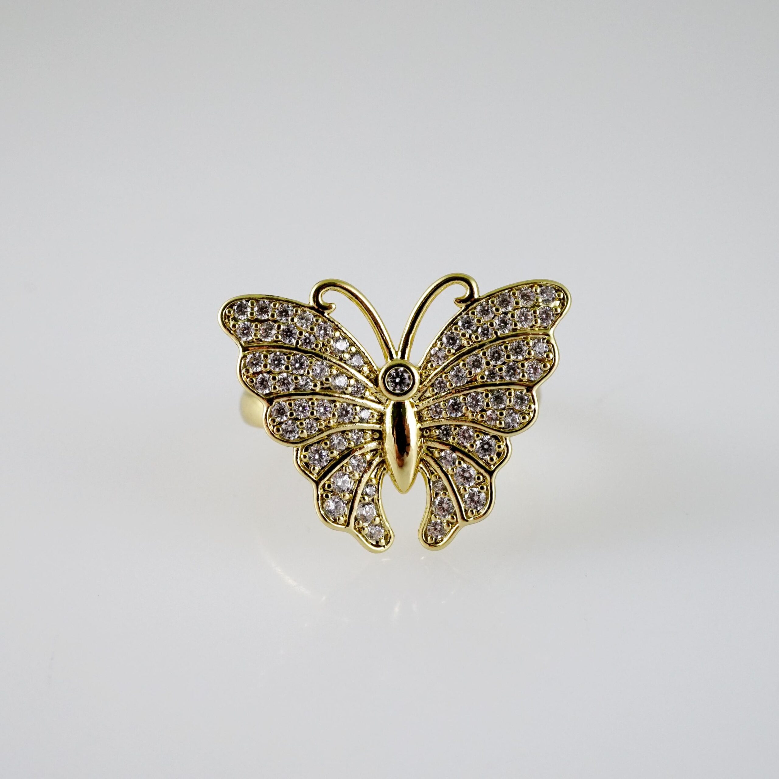 R857 RING - ANILLO - Zircon Stone - 14K Real Color