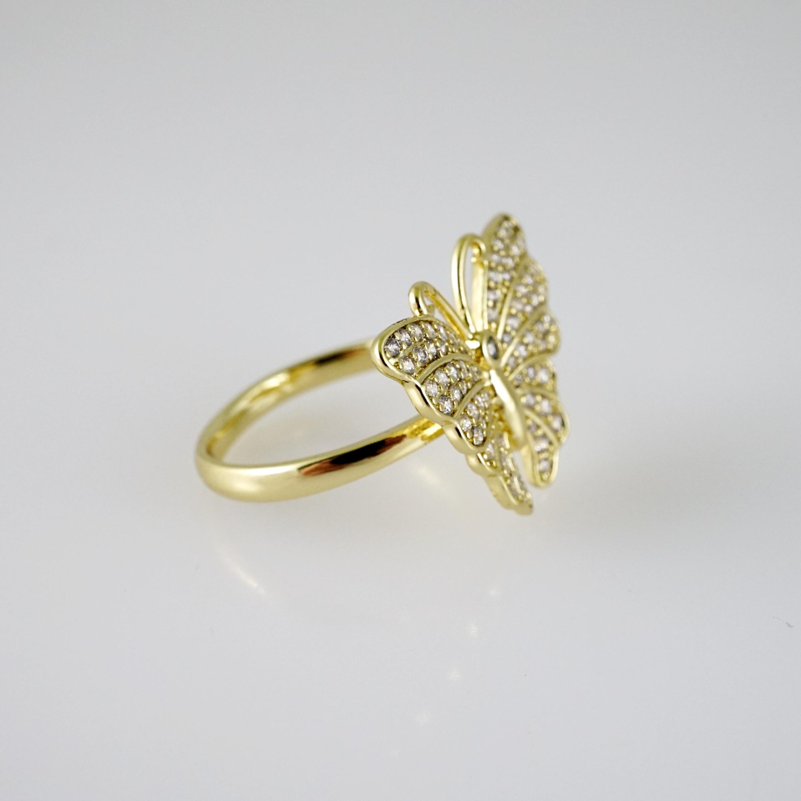 R857 RING - ANILLO - Zircon Stone - 14K Real Color - Image 2