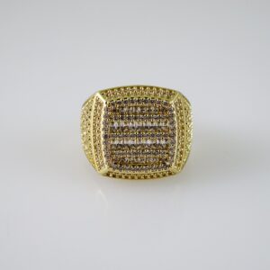 R858 RING - ANILLO - Zircon Stone - 14K Real Color