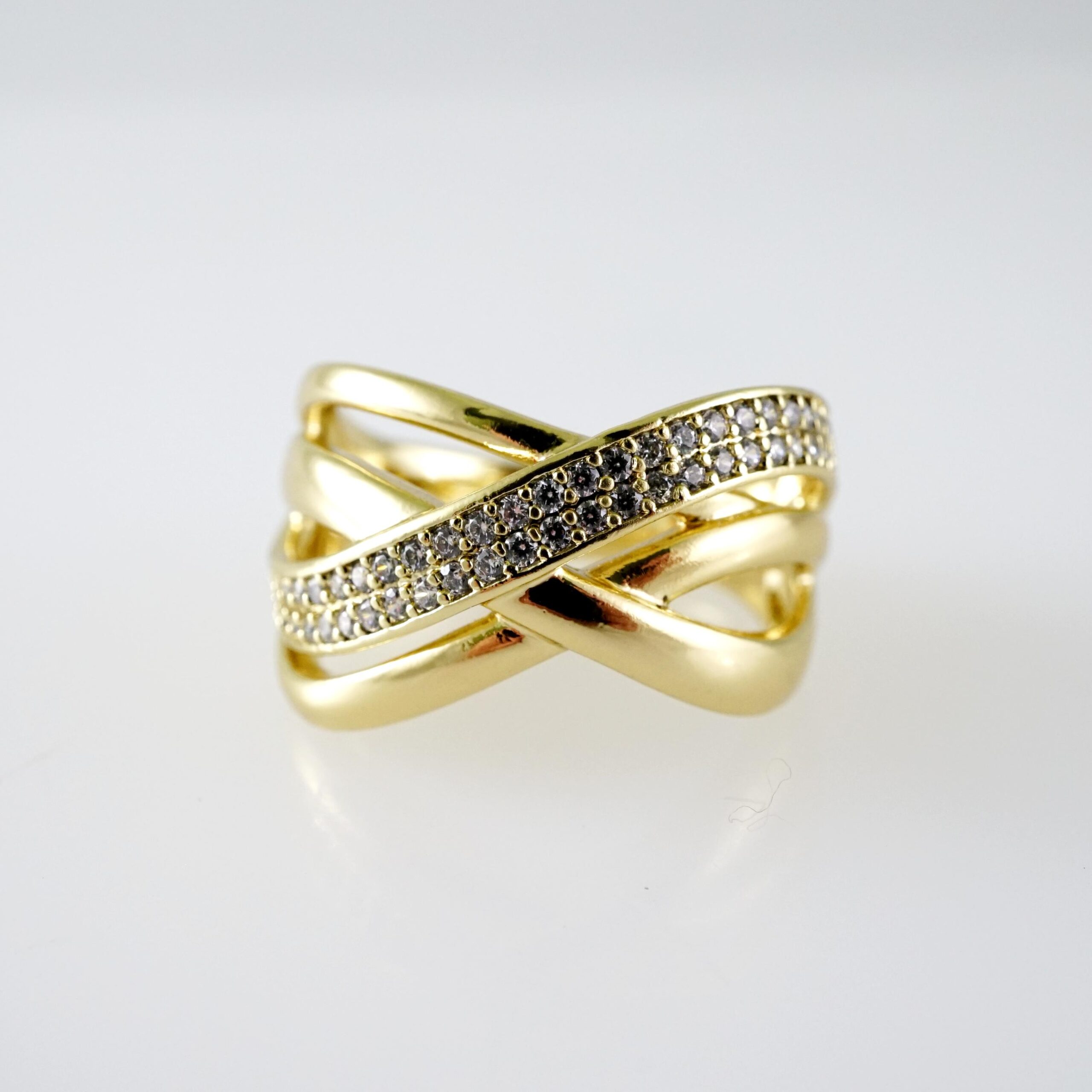 R825 RING - ANILLO - Zircon Stone - 14K Real Color