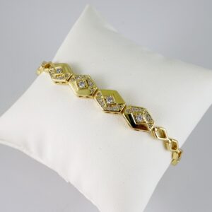 B1751 Bracelet - Pulseras - Zircon Stone - 14K Real Color