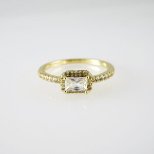 R829 RING - ANILLO - Zircon Stone - 14K Real Color
