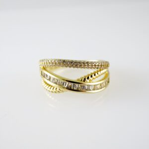 R831 RING - ANILLO - Zircon Stone - 14K Real Color