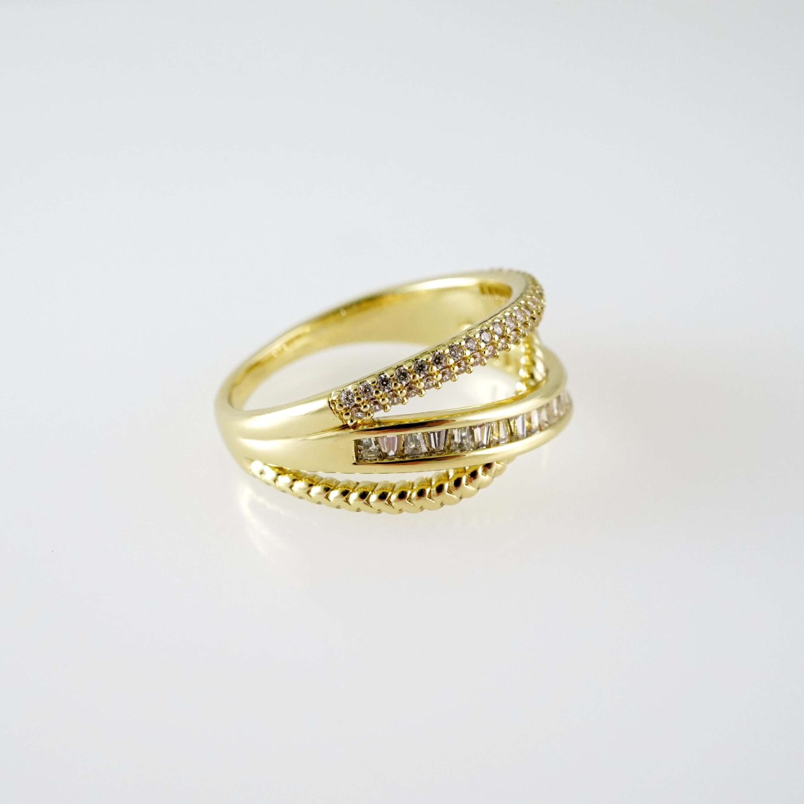 R831 RING - ANILLO - Zircon Stone - 14K Real Color - Image 2