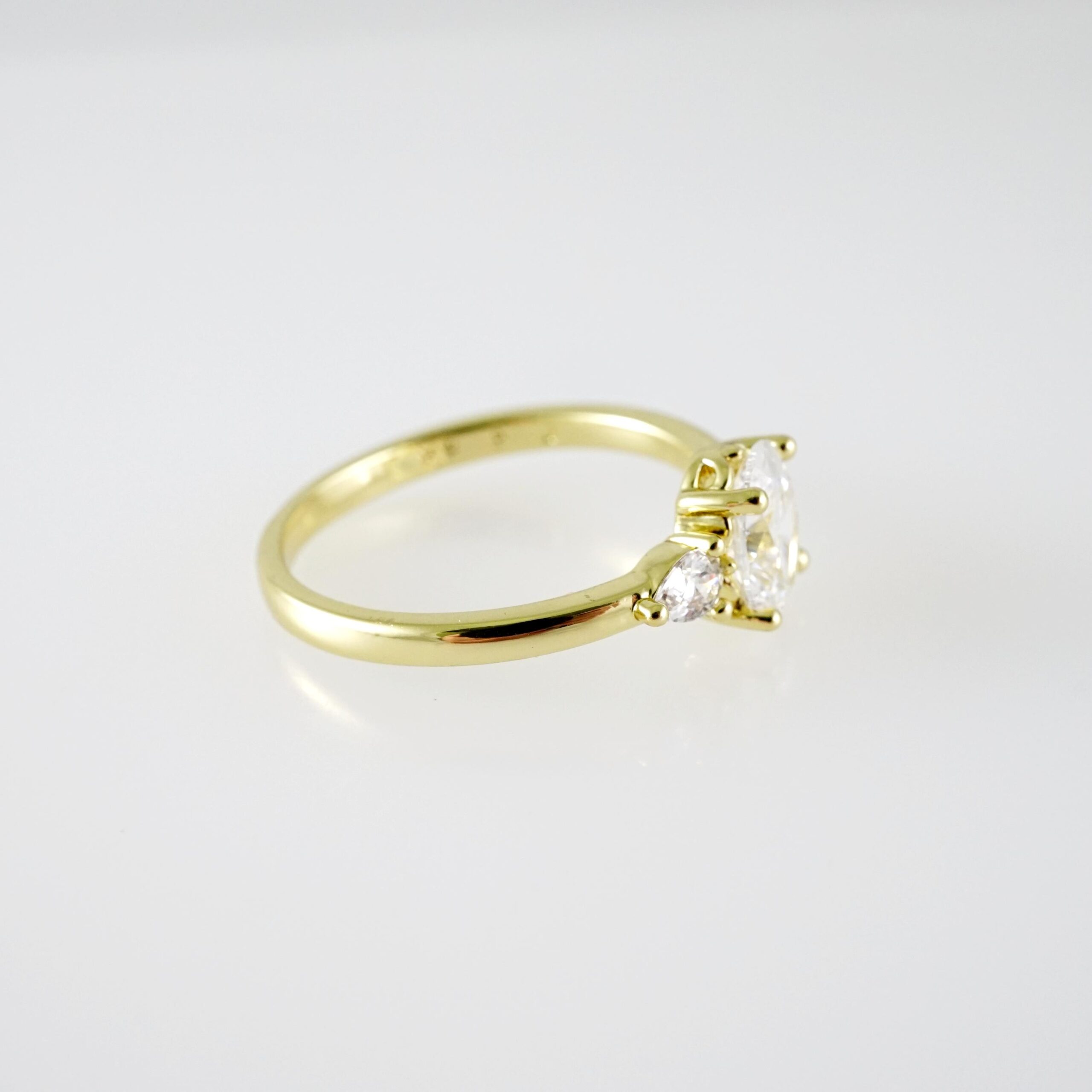 R832 RING - ANILLO - Zircon Stone - 14K Real Color - Image 2