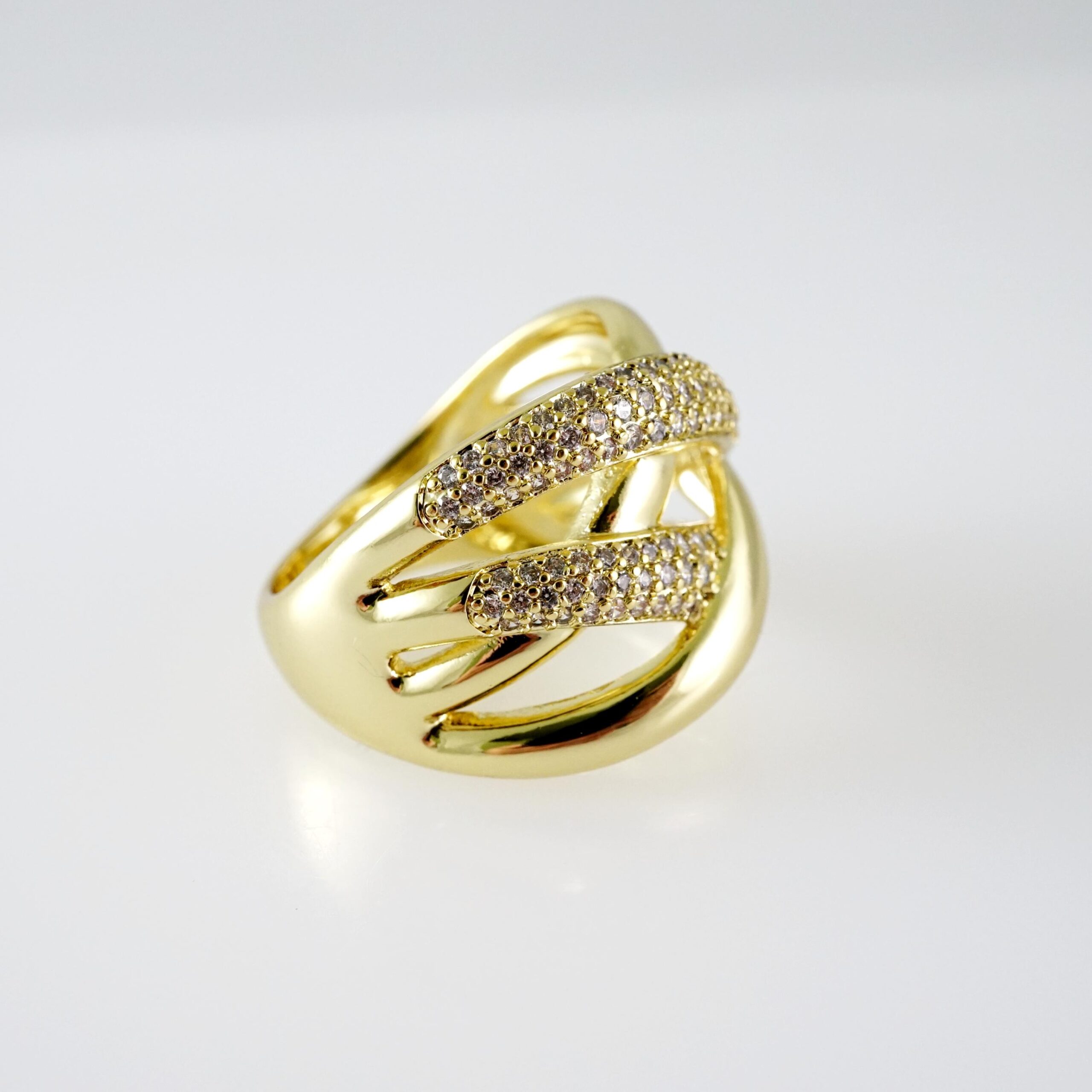 R833 RING - ANILLO - Zircon Stone - 14K Real Color - Image 2