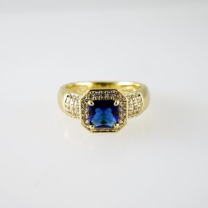 R835 RING - ANILLO - Zircon Stone - 14K Real Color