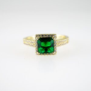R838 RING - ANILLO - Zircon Stone - 14K Real Color