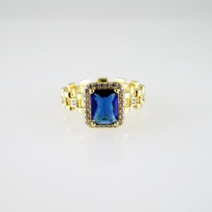 R840 RING - ANILLO - Zircon Stone - 14K Real Color