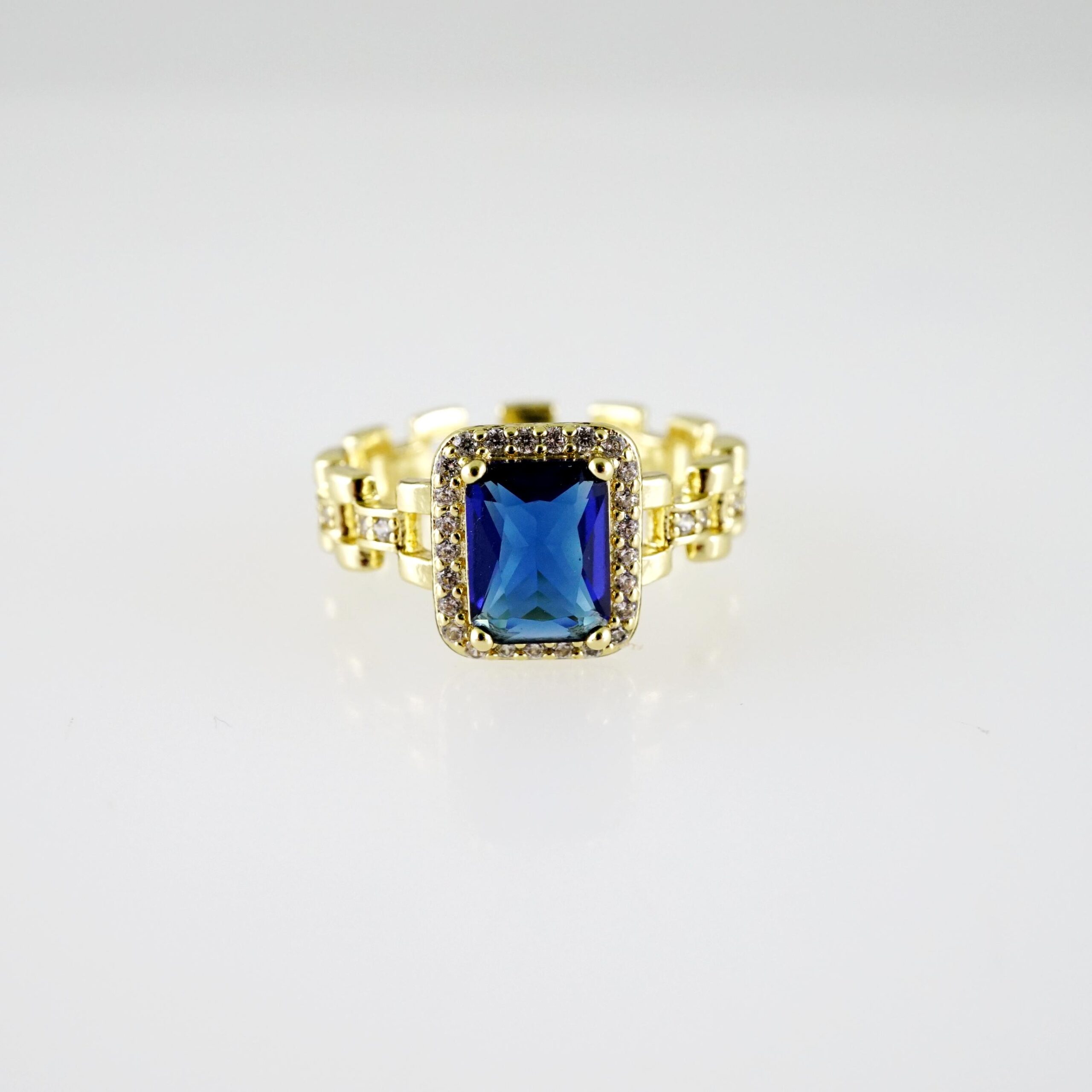 R840 RING - ANILLO - Zircon Stone - 14K Real Color