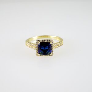 R842 RING - ANILLO - Zircon Stone - 14K Real Color
