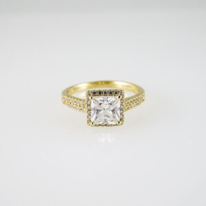 R843 RING - ANILLO - Zircon Stone - 14K Real Color