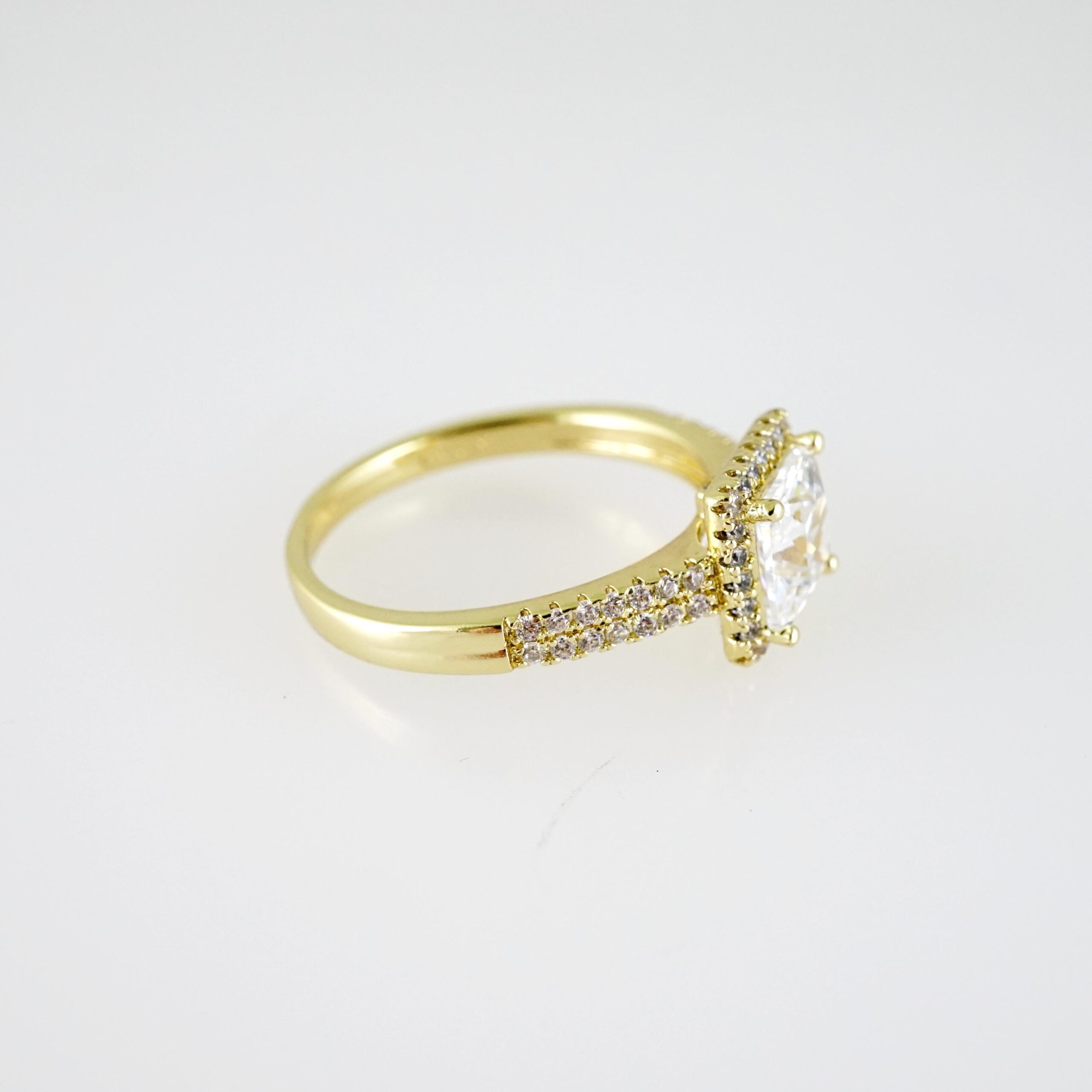 R843 RING - ANILLO - Zircon Stone - 14K Real Color - Image 2