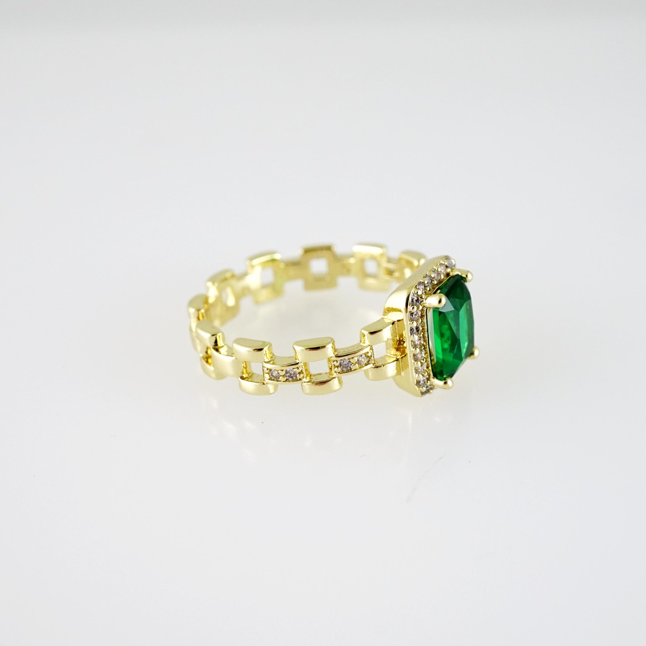 R844 RING - ANILLO - Zircon Stone - 14K Real Color - Image 2