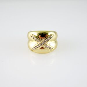 R845 RING - ANILLO - Zircon Stone - 14K Real Color