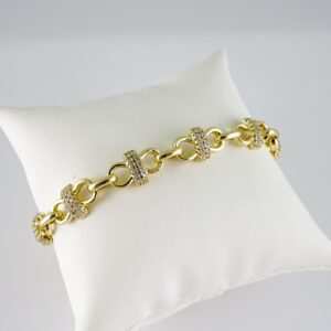 B1734 Bracelet - Pulseras - Zircon Stone - 14K Real Color