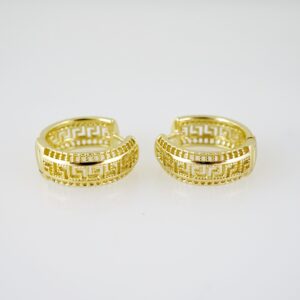 E2683 Earrings - Aretes -Plain - 14K Real Color