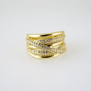 R846 RING - ANILLO - Zircon Stone - 14K Real Color