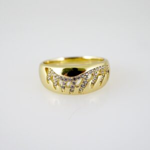 R847 RING - ANILLO - Zircon Stone - 14K Real Color