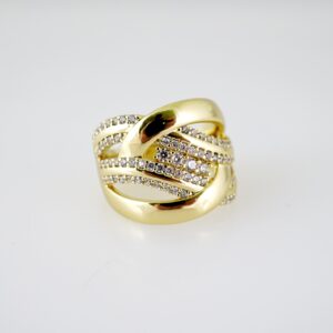 R850 RING - ANILLO - Zircon Stone - 14K Real Color