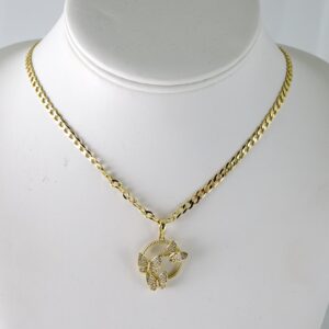 SET1824 Cadenas & Colgantes - Chain - Pendants - Zircon Stone - 14K Real Color - 3mmX45cm