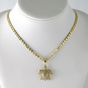 SET1827 Cadenas & Colgantes - Chain - Pendants - Zircon Stone - 14K Real Color - 4mmX50cm