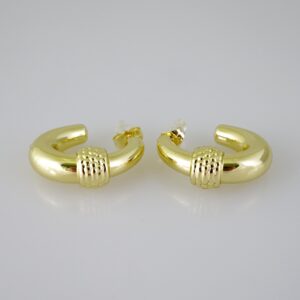 E2706 Earrings - Aretes -Plain - 14K Real Color