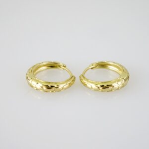 E2710 Earrings - Aretes -Plain - 14K Real Color