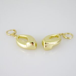 E2712 Earrings - Aretes -Plain - 14K Real Color