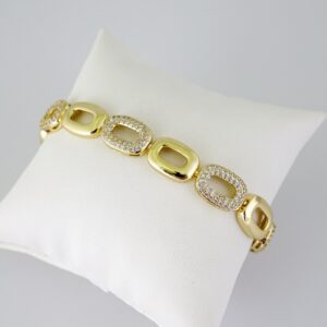 B1785 Bracelet - Pulseras - Zircon Stone - 14K Real Color