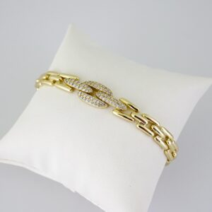 B1786 Bracelet - Pulseras - Zircon Stone - 14K Real Color