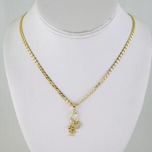 SET1836 Cadenas & Colgantes - Chain - Pendants - Zircon Stone - 14K Real Color - 3mmX45cm