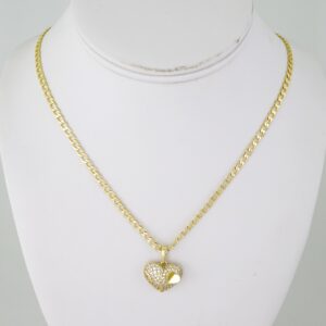 SET1839 Cadenas & Colgantes - Chain - Pendants - Zircon Stone - 14K Real Color - 3mmX45cm
